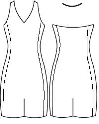 V neck halter with side panels